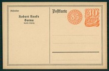 DR GA PROOF PRIVATE POSTAL STATIONERY POSTCARD ROBERT NOSKE BORNA LEIPZIG EXCELLENT!! ex22