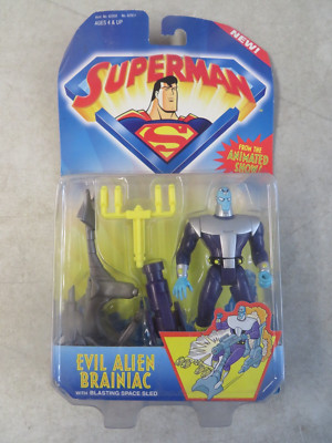 MOC Vintage 1996 Superman Animated Show Evil Alien Braniac 5.5'' Figure Kenner