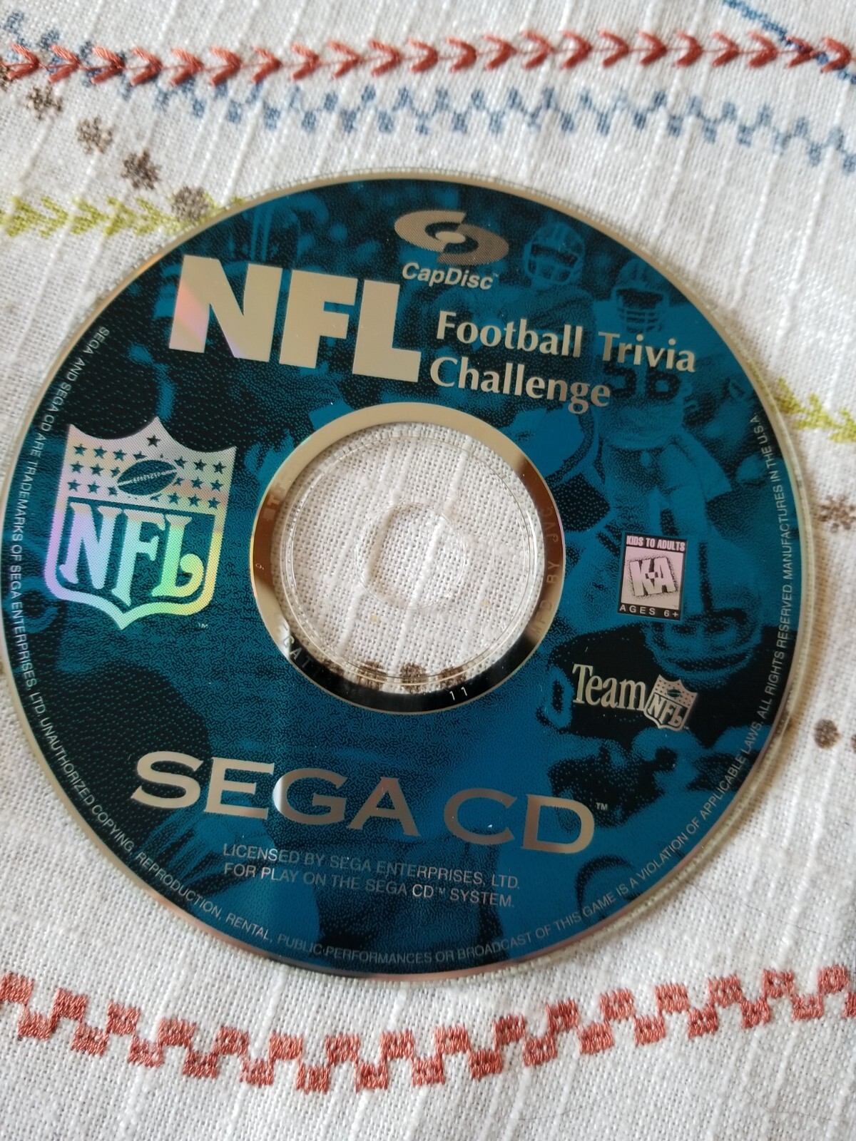 NFL Football Trivia Challenge (Sega CD, 1993)