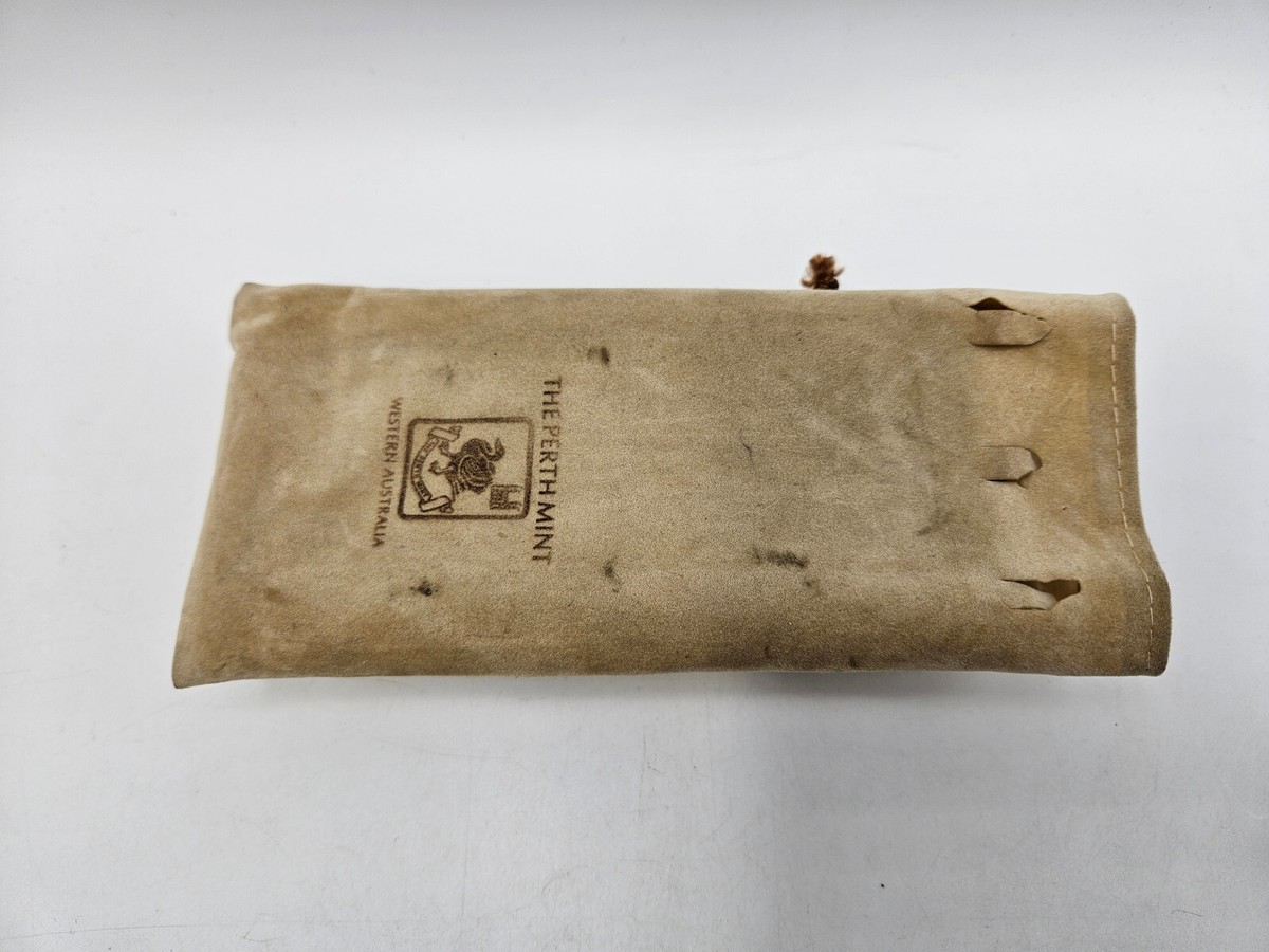 🌟 RARE Vintage 50 oz Perth Mint 4th Series Silver Bar W/BAG