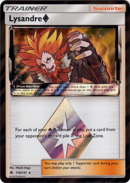 LP Pokemon Lysandre Prism Star - 110/131 - Holo Rare Lightly Played Forbidden Li