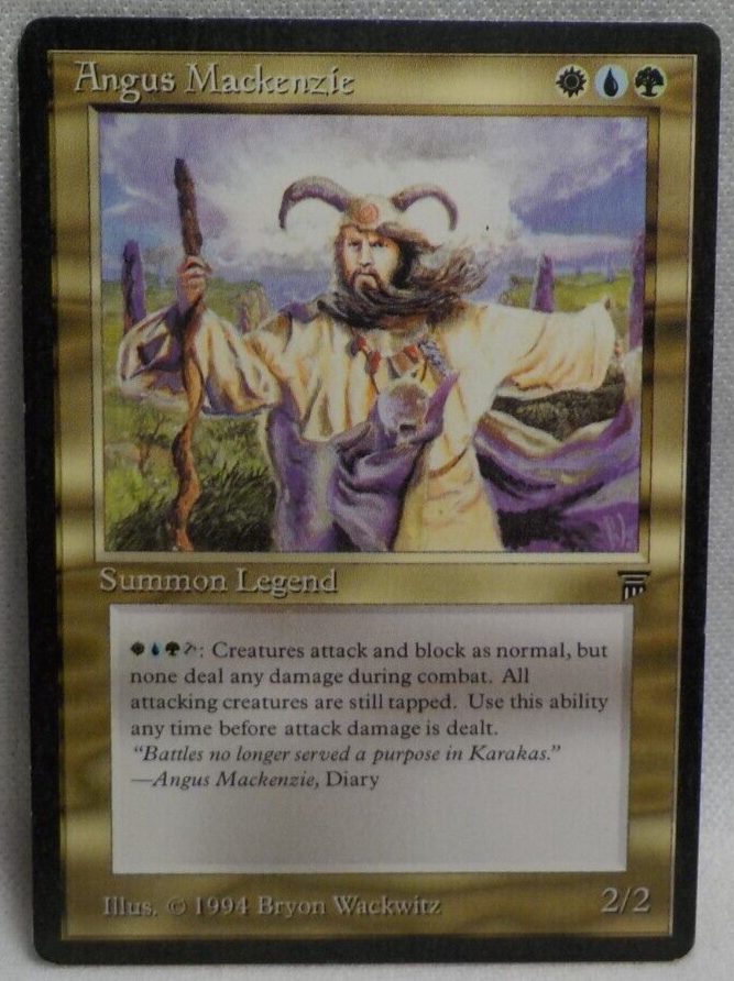 ANGUS MACKENZIE MAGIC THE GATHERING LEGENDS MTG Trading Card 1994