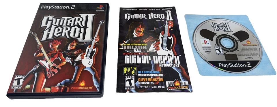Guitar Hero II & Gibson Controller Complete CIB w/ Box & Stickers Tested PS2 - Image 2 of 4