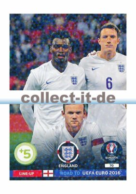 Panini Road to UEFA EURO 2016 - 70 - England Line-Up 1 - Teamporträt