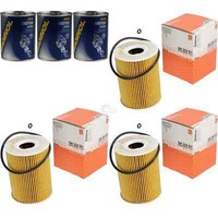3X Original Mahle / Knecht ÖLfilter OX 254D1 + 3X SCT Motor Flush MotorspüLung