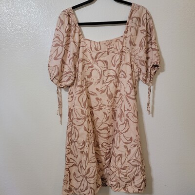 NWT Yireh Olivia Dress SIENNA XL OFF Shoulder. Fromt Scrunch Tie And Arm Ties.