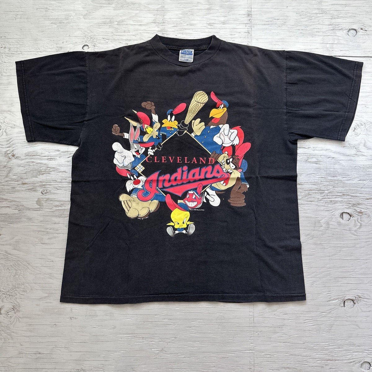 Vintage 1994 MLB Cleveland Indians Looney Tunes Caricature