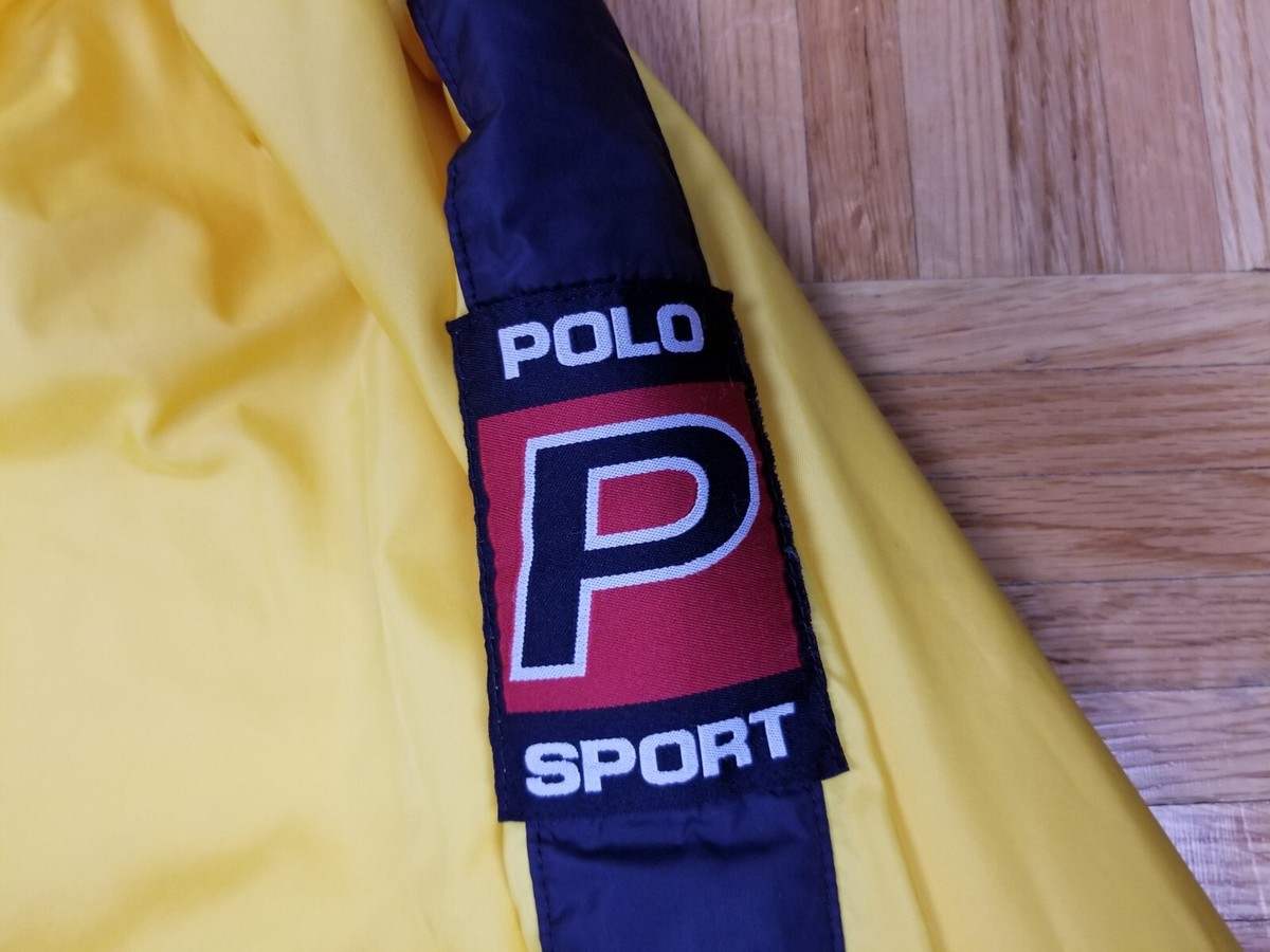 90s♡ Polo Sports Yellow Mountain Parka Ralph Lauren Polo Sport 90s Jacket - Yellow - M – Headlock