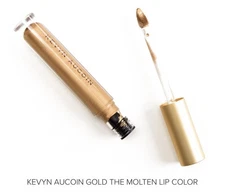 The Molten Lip Color Kevyn Aucoin Lip Gloss New In Box Full Size 0.14 fl Oz Gold