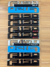 2pcs Xlt Lariat 3d Emblem For 2015-2020 F-150 Side Fender Letter Raised Badge