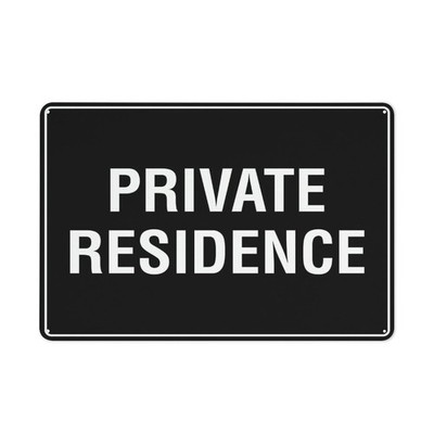 Private Residence Sign 12 X 8 Inches Aluminum Sign Reflective - Uv Protected ...
