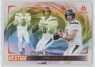 2024 Panini Luminance Vestige Orange 48/100 Aaron Rodgers #VES-ARS 2qw
