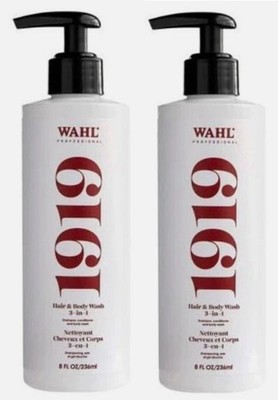 2 Wahl 1919 Hair and Body Wash 3-In-1: Shampoo/Conditioner/Body Wash 8 oz