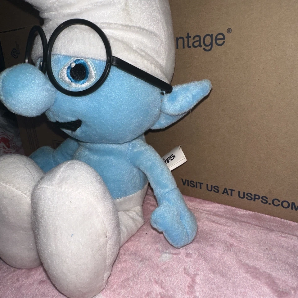 Brainy Smurf (The Smurfs) 10" Plush Collectible - Image 4 of 4