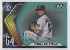 2022 Bowman Chrome Scouts Top 100 Aqua Refractor 103/125 Jordan Balazovic 5h0