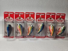 Mann's Bait Company Baby 1- (6 lures of Wounded Alewife Holographic)