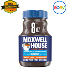Maxwell House The Original Roast Instant Coffee 8 oz Jar Free
