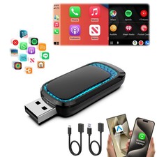 Android Auto Wireless Adapter Wireless CarPlay Adapter-Mini USB CarPlay Wir...