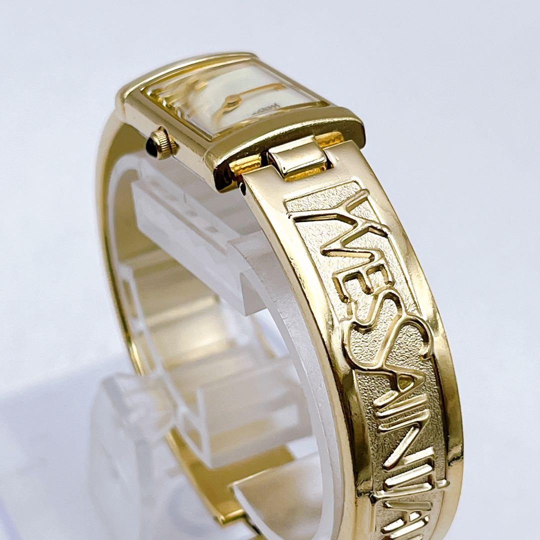 Yves Saint Laurent Women's Shell Dial Bangle Quartz Watch Used thumbnail 4