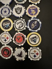 NFL - Clay Poker Chips - Golf Ball Markers - 24 in LOT