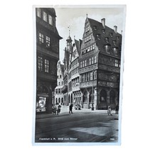 Postkarte AK Frankfurt am Main Blick zum Röm...