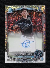 2025 Bowman Chrome Prospect Speckle Refractor /299 Thomas White #CPA-TW Auto v8j
