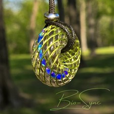 Phi Torus Vortex Energy Pendant Agni Manitite, Fire Opal, UV-Cerussite, 528Hz