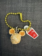 Tokyo Disney Resort Japan Bag Charm Key Chain Popcorn Kernel Head Mickey Mouse