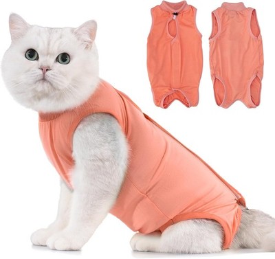 Katzen-Bodysuit Post-Operation Wundversorgung S Coral