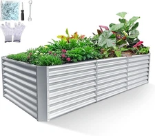 Galvanized Raised Garden Bed kit 8x4x2ft Garden Planter Box Vegetable Flower