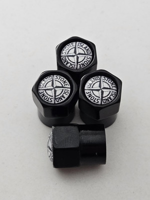 Stone Island 4er Set Ventil Staubkappen passend für universell Auto Felgen Staubschutz