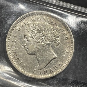1893 Canada 10 Cents - Round Top 3 - ICCS VF-30 - Rare Key Date