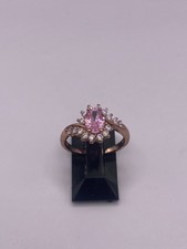 .925 Sterling Silver Pink Cubic Zirconia Ring