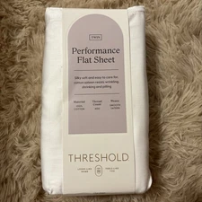 Threshold Performance Flat Sheet Twin Size 100% White