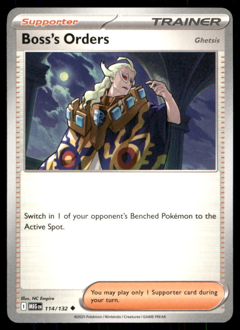 Boss's Orders [Ghetsis] Uncommon ME01: Mega Evolution 114/132 NM