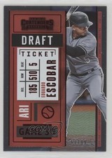 2020 Panini Contenders Draft Ticket Red 67/99 Eduardo Escobar #65 1h2h