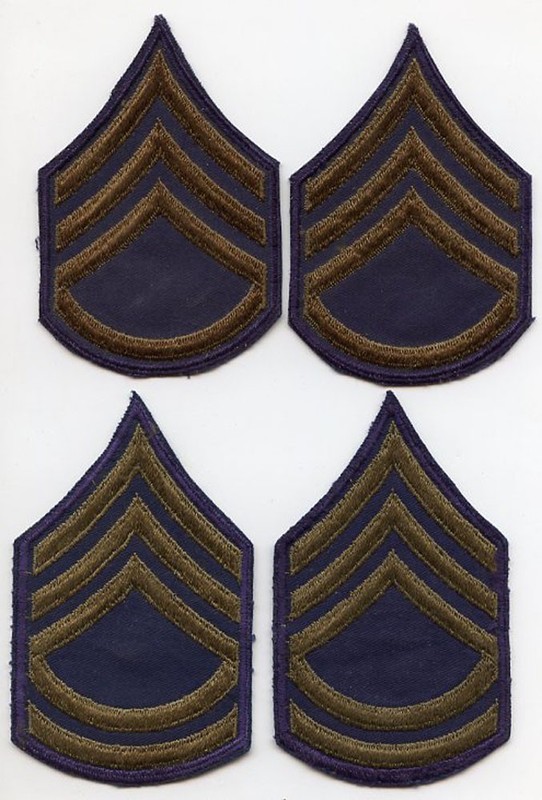 FOUR PAIR OF WW II U.S. ARMY & LATER U.S. AIR FORCE NCO STRIPES