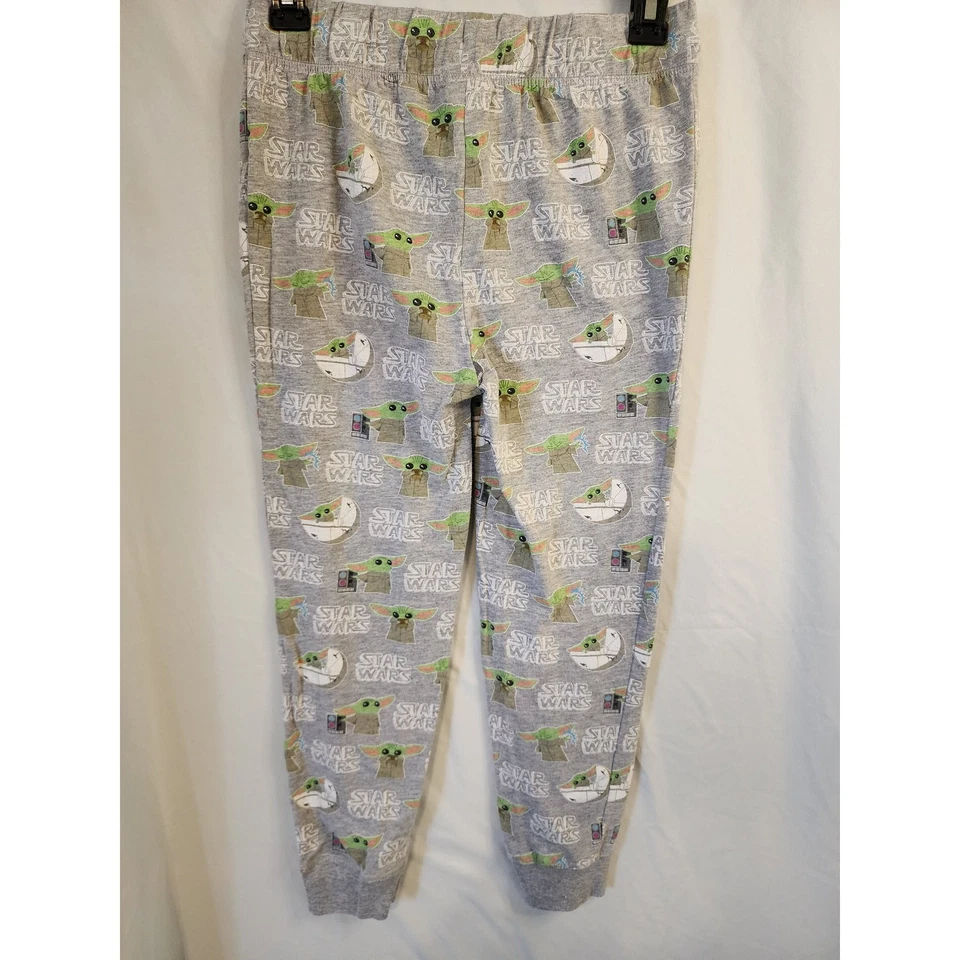 STAR WARS Baby Yoda Gray Pajama Bottoms Pants- Kids Size L - Image 2 of 4