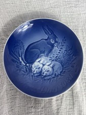 Bing & Grondahl 1981 Mothers Day Plate Hare and Baby Bunnies