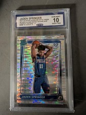 Panini Donruss Optic Jaden Springer Rated Rookie Silver Pulsar Prizm #197 CGC 10