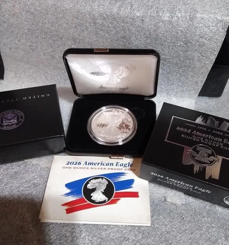 1776-2026-W American Silver Eagle Dual-Date 250th Privy - Proof 1oz w/OGP #3