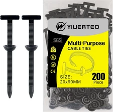 200 PCS Nylon Universal Cable Tie Buckle Clips – Snap Fit Nylon Clips & Strap St