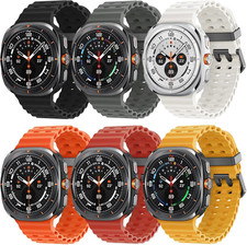 6 Pack Marine Silicone Band for Samsung Galaxy Watch Ultra Bands 47Mm Men/Women,