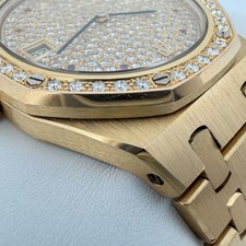 1980s Audemars Piguet 14813BA Royal Oak 36mm 18K Yellow Gold Diamond Ruby Watch 5
