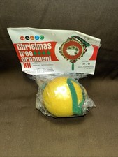 Vintage NOS Walco Sequin Bead Christmas Ornament Kit Flocked Gold or Blue