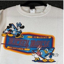 Vintage Disney Mickey Unlimited Sweatshirt White Jerry Leigh L/XL Made in USA