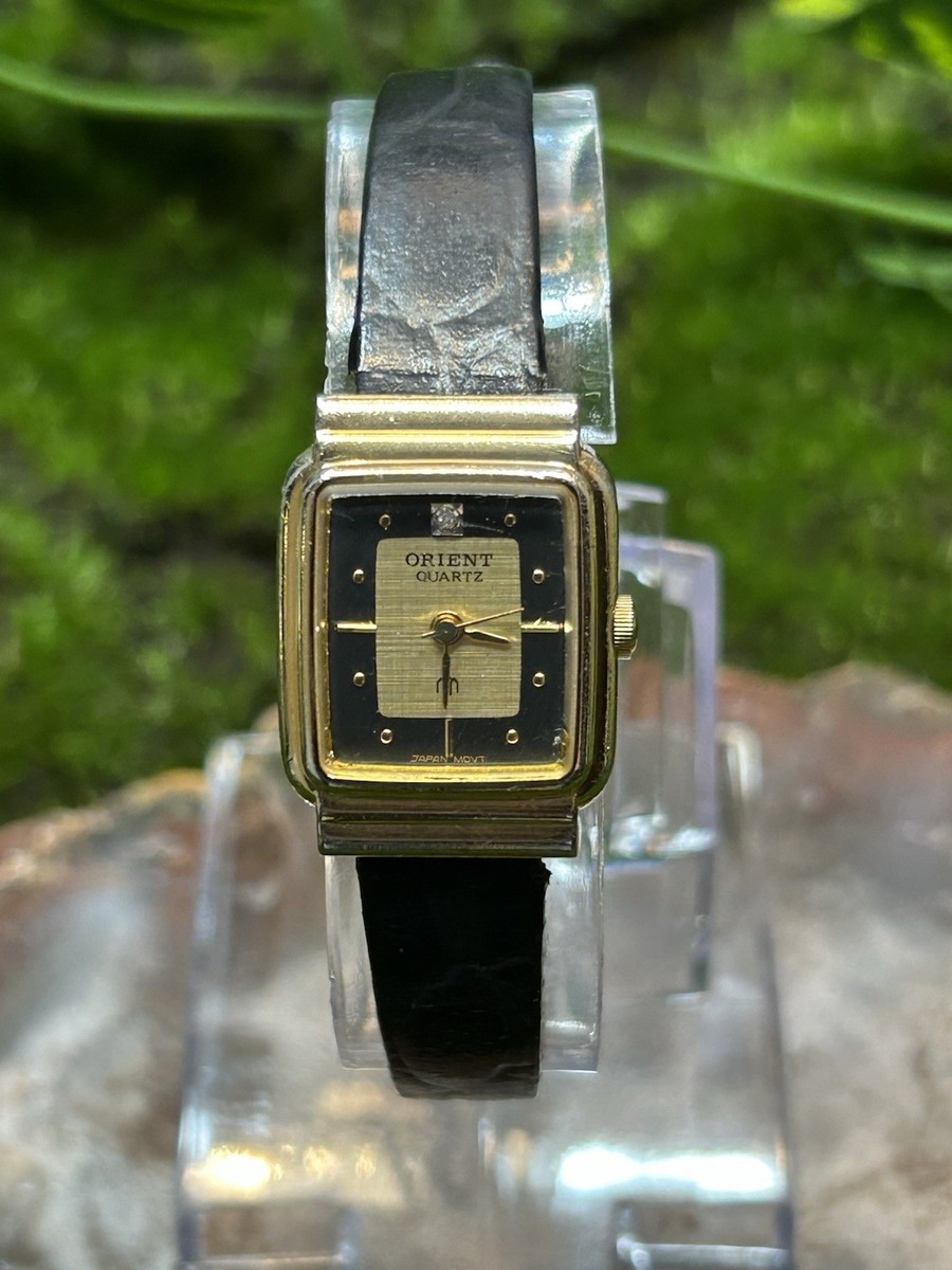 ORIENT QUARTS 置き時計 Vintage Women's Gold Tone Orient Tank Style Quartz Watch. Runs