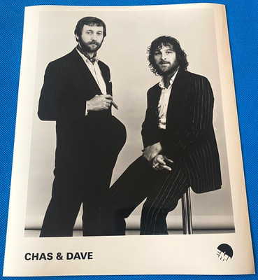 Chas And Dave - 1970s UK Rockney Promo Press Black & White Real Photograph 10x8''
