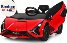 12V Licensed Lamborghini Sian Kids Ride on Car with Parent Remote Control, Sprin