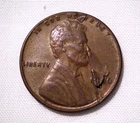 1946D Error Lincoln Wheat Cent-Lg. Retained Lamination & Lg. Fold Over VF (933n)